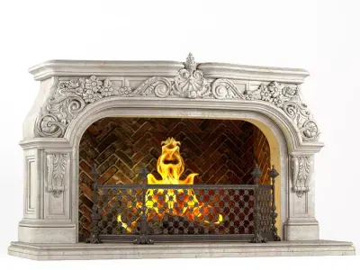 Classic fireplace 3D model