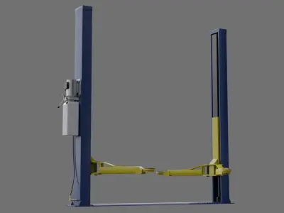 Two Post Lift 1A Low-poly 3D model