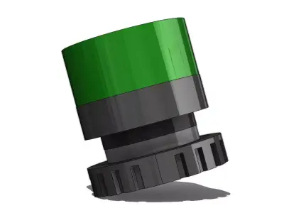 Botao Luminoso Verde WEG CSW BF12 WH Green Luminous Button 3D model