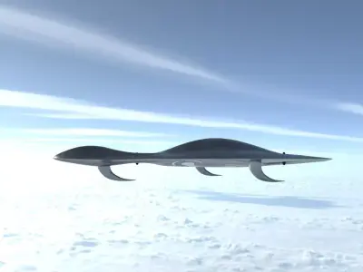 Drone lowpoly futuristic aircraft Low-poly 3D model