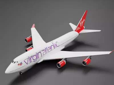 Boeing 747-400 Virgin Atlantic 3D model
