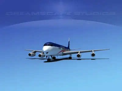 Douglas DC-8-63 Lan Chile 1 3D model