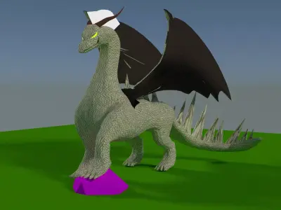 Dragon Rigged Blender Free 3D model
