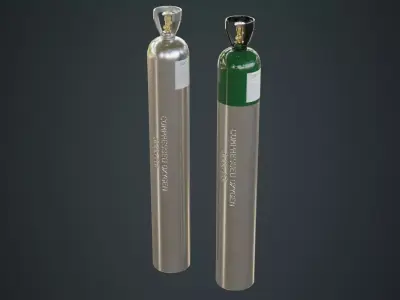 Gas Cylinder 2B Low-poly 3D model