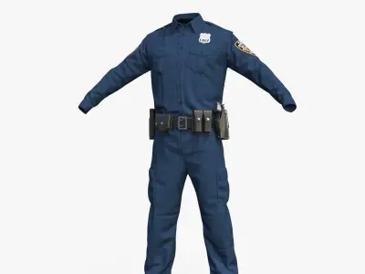 NYPD Police Officer Uniform 3D model