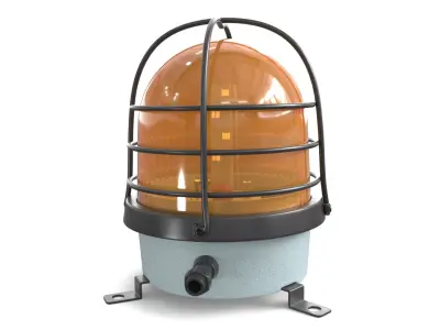 Mucco Signal Beacon Light with Metal Guard Amber 3D model