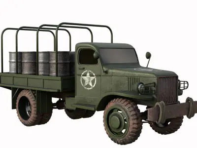 army truck Low-poly 3D model