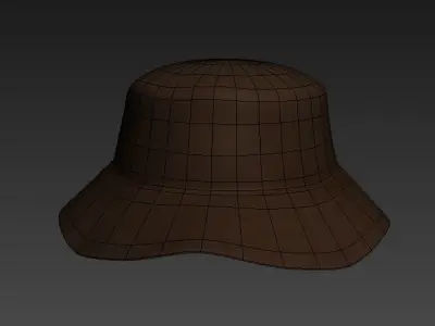 Fishing Hat Low-poly 3D model