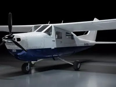 Airplane-Cessna-210-Centurion-1957 Low-poly 3D model
