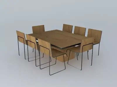 Dinner Table Tikaio Free 3D model