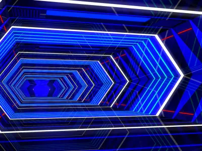 Sci Fi Corridor Futuristic 3D model get