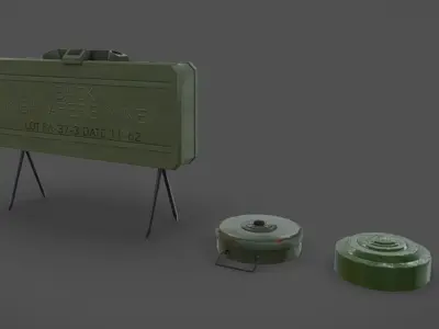 Landmines Low-poly 3D model