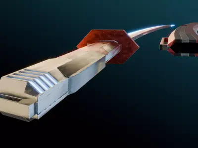 Sci-Fi Katana Low-poly 3D model buy