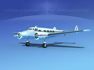 Lockheed L10 Electra Private 3 3D model