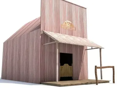 Western Styled House 4 3D model
