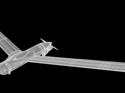 ScanEagle UAV Drone C4D Rigged 3D model