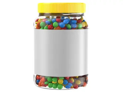 Candy Jar White Label 3D model