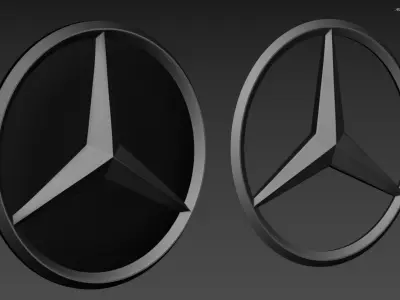 Mercedes-Benz Logo Free 3D model