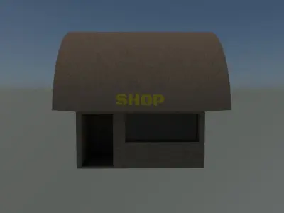 Small shop Free low-poly 3D model