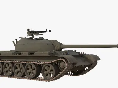 Type 59 PLA Army Tank Game Ready 8K PBR Model Low-poly 3D model