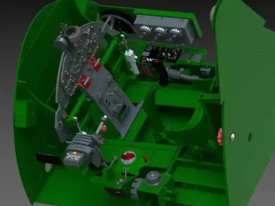 F6F Hellcat complete cockpit 1-4 scale 3D print model