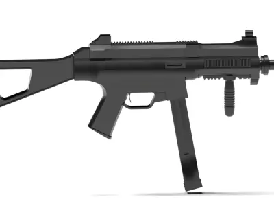 Ump5 Gun Free low-poly 3D model