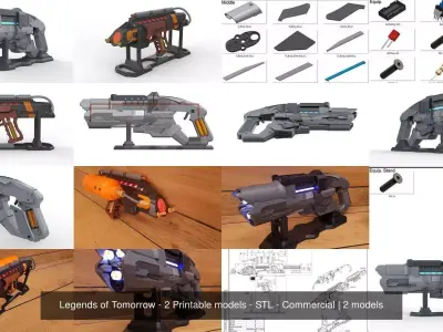 Legends of Tomorrow - 2 Printable models - STL - Commercial 3D Model Collection