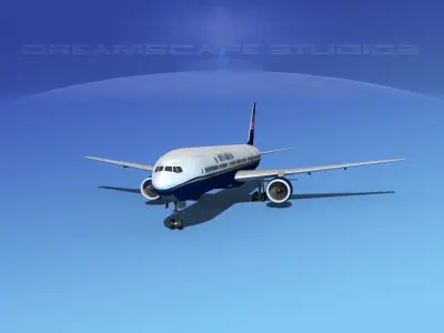 Boeing 777-300 MP North American 3D model