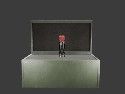 Futuristic grenade Low-poly 3D model