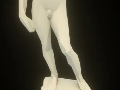 David Sculpture Low Poly Low-poly 3D model