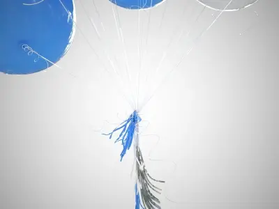 Colorful air balloons v2 3D model