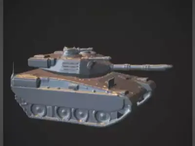 Cyberpunk Sci-Fi Battle Tank 3D model