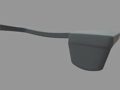 Car Door Handle 05 Low-poly 3D model