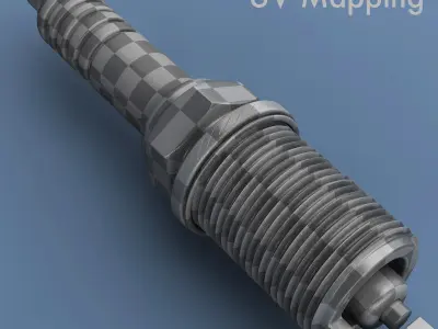 Realistic Spark plug 3D model