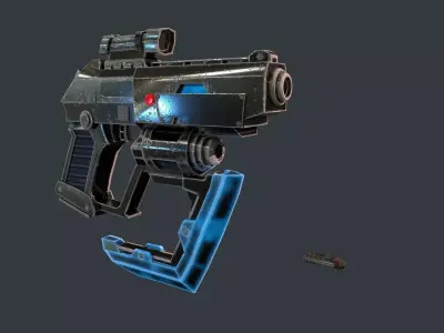 Sci-Fi Eagle Gun Low-poly 3D model