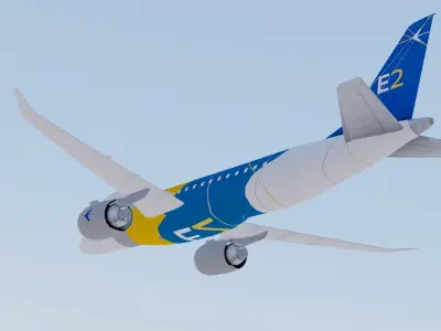 Embraer E175 E-2 Color House 3D model