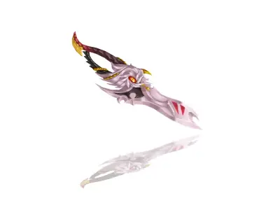 Corrupted Holy Dagger Low-poly 3D model