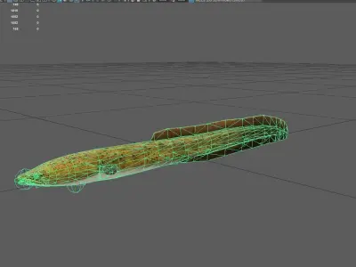 Eel fish Low-poly 3D model