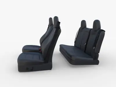 Tesla Model Y Seats Dark 3D model