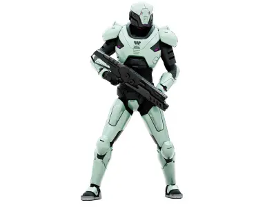 CYBORG SOL-10  Rigged for Unreal Engine - Unity - MIXAMO 3D model