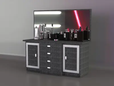 beautiful bedroom furniture 3D model