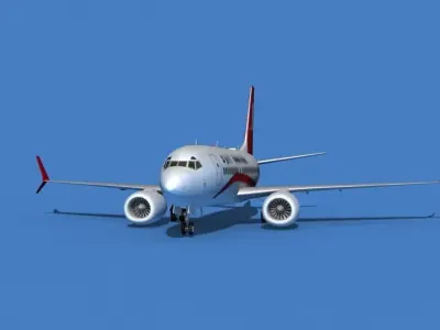 Boeing 737 MAX 7 Shanghai Airlines 3D model