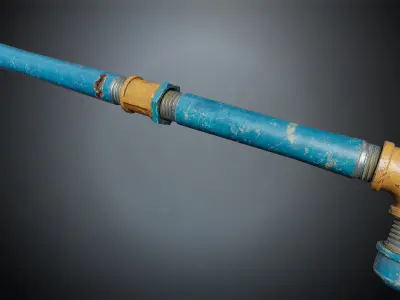 Melee Pipe Low-poly 3D model