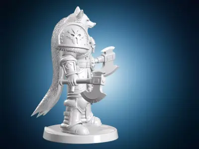 Space Wolf Berserker Figurine 3D Print Model 3D print model