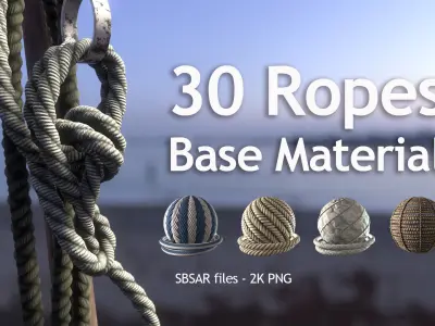 Rope and Cable Base Materials - png  sbsar Texture