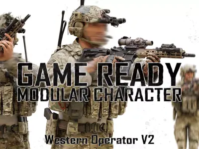 GAME READY RIGGED WESTERN SPECIAL OPERATIONS CHARACTER V2 Low-poly 3D model