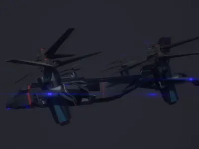 VTOL V48 - Night Eagle Free 3D model