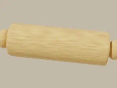 Rolling Pin Cozy Model by Poonsiri Free low-poly 3D model