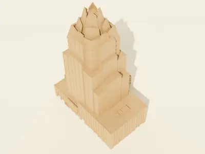 Frost bank tower 3D print model