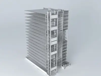  A contemporary building 3D model